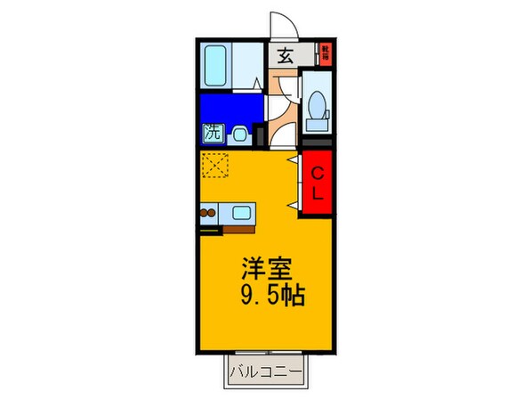 ハ－フタイムＩＭＡＺＵの物件間取画像